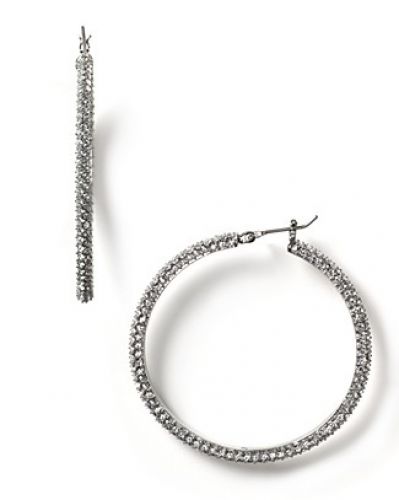 Lauren Ralph Lauren Pave Hoop Earrings  Web ID: 365398