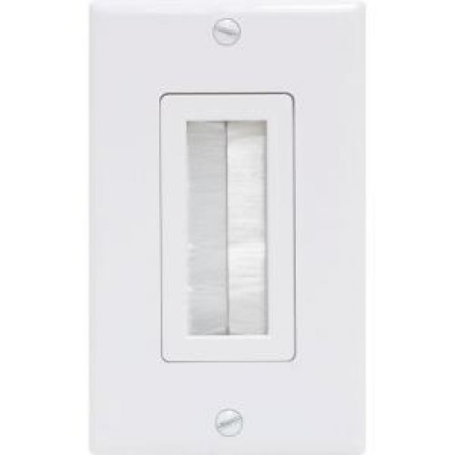 GE Single Brush Wall Plate White