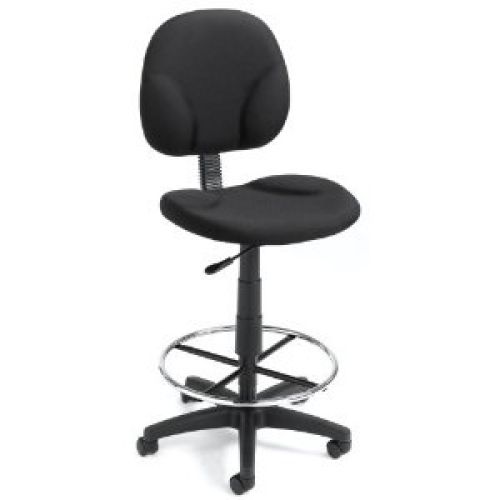 Boss Black Fabric Drafting Stools W/Footring Black