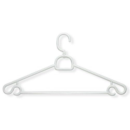 Honey-Can-Do HNG-01362 Swivel Tubular Hanger, White, 4-Pack