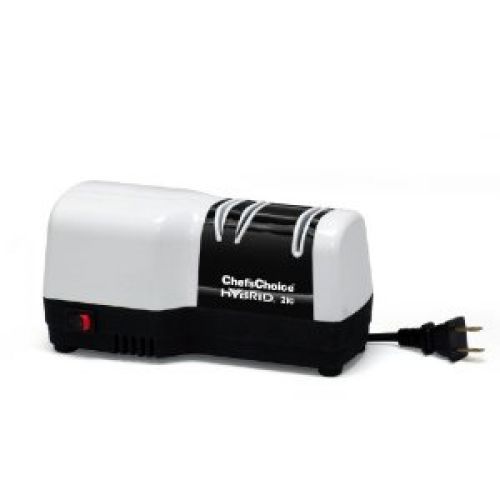 Chef's Choice 210 Hybrid Diamond Hone Knife Sharpener, White and Black