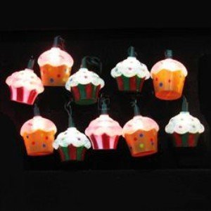 Kurt Adler UL1270 Cupcake Light Set, 10 Light