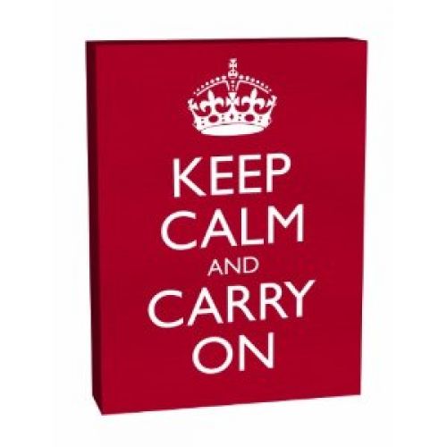 Wild and Wolf Keep Calm Canvas Wall Hanging