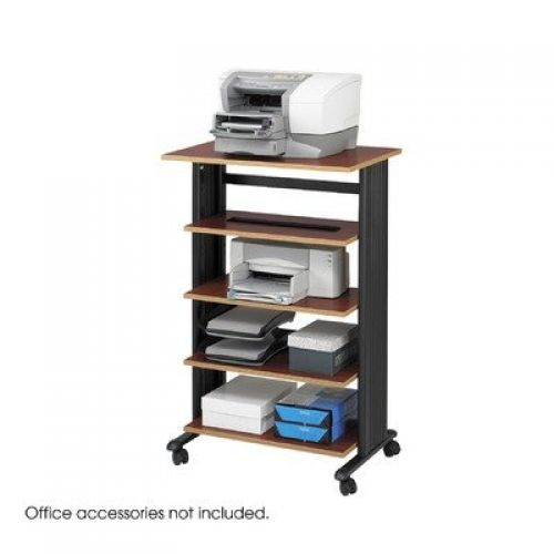 Dataflex Printer Stand, 5 Levels, 44 7/8in.H x 29 1/2in.W x 15 3/4in.D, Black/Cherry