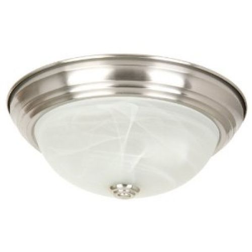 Yosemite Home Decor JK101-11SN Belen 2-Light 11-Inch Ceiling Flush Mount, Satin Nickel Frame