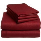 Pike Street Fleece Full Sheet Set, Burgundy