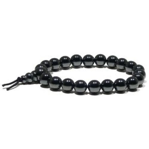 Hematite Beaded Elastic Bracelet, 7"