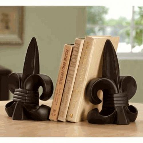 Contemporary Fleur de Lis Bookends Pair