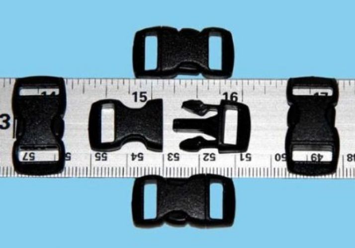 16 - 3/8" Contoured National Molding Plastic Buckles