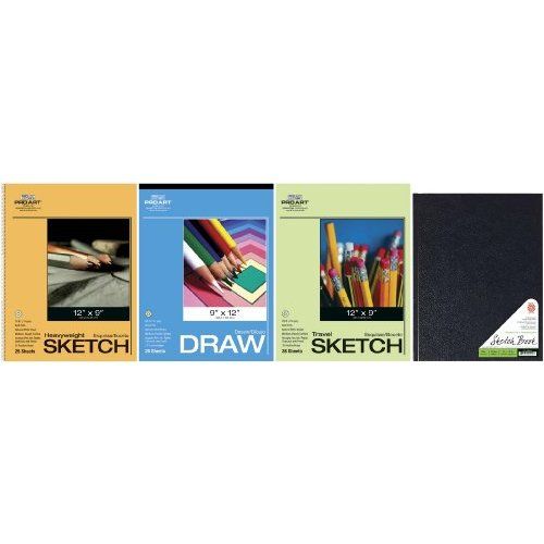 Pro Art Drawing and Sketching Paper Value Pack, Hard Bound Pad