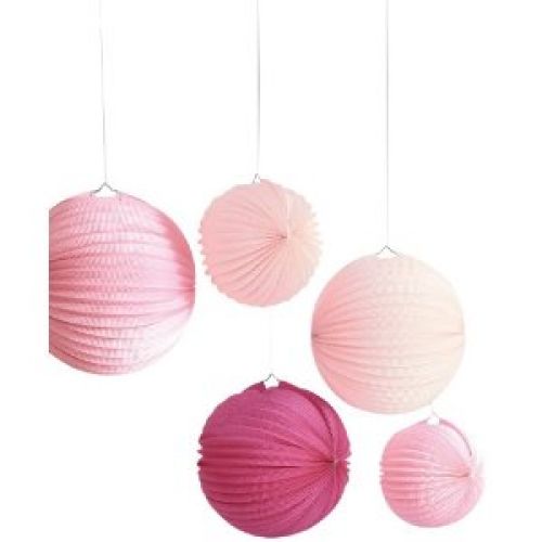 Martha Stewart Crafts Lanterns, Pink Accordion