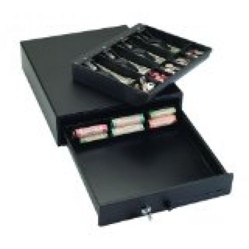1046 Compact Steel Cash Drawer with Disc Tumbler Lock,Touch Button Release