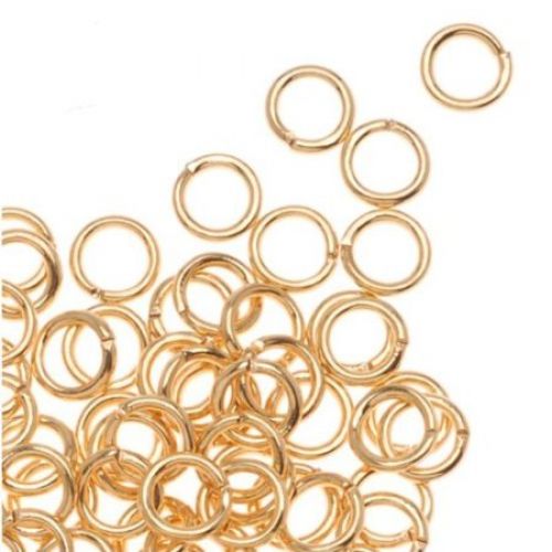 4mm 21 Gauge Open Jump Rings 22K Gold Plated (100)