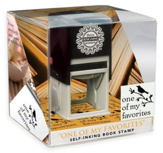 Three Designing Women Book Lover Self Inking Stamp Cube, Favorites