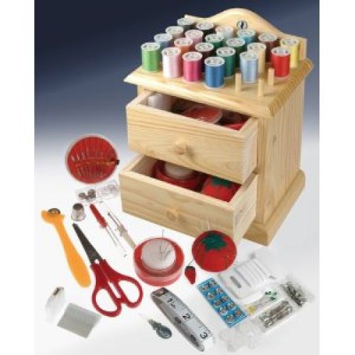 Smartek RX-24W Wooden Sewing Chest With Accessories