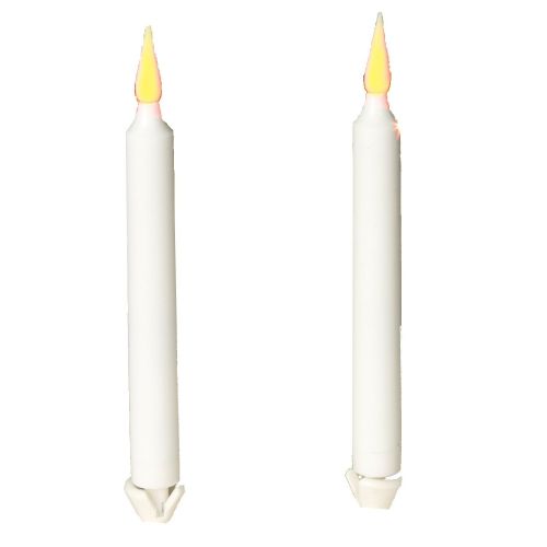 Set of Two Flameless Adjustable Base Candles - 9" Tall