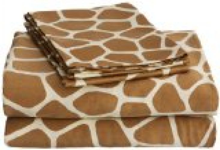 Scent Sation Tan Giraffe Wild Life King Pillow Cases, Set of 2