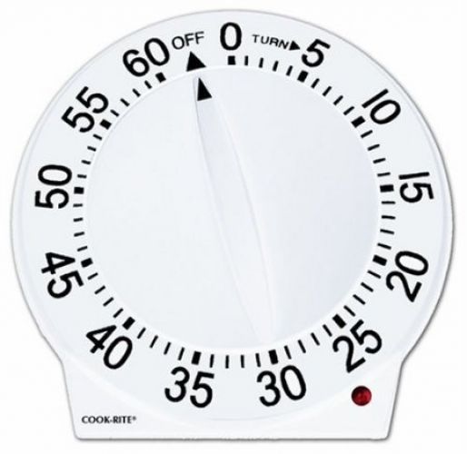 Cook-Rite 60-Minute Quartz Timer, White