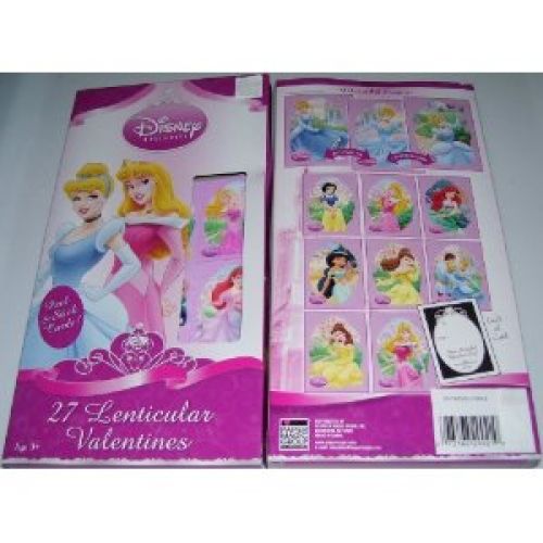 Disney Princess 27 Lenticular Valentines Cards With 9 Beautiful Designs!