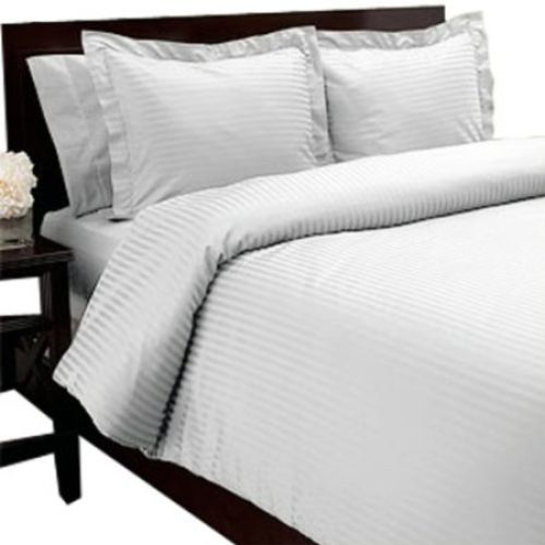 Gramercy Park 510 Thread Count Egyptian Cotton Stripe Duvet Cover Set Full/Queen