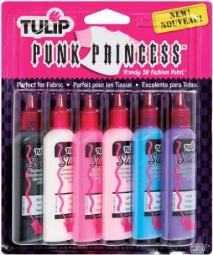 Tulip 3D Fashion Paint 1-1/4 Ounces 6/Pkg-Punk Princess