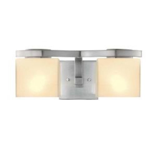 Hampton Bay 2-Light Brushed Nickel Bath Light