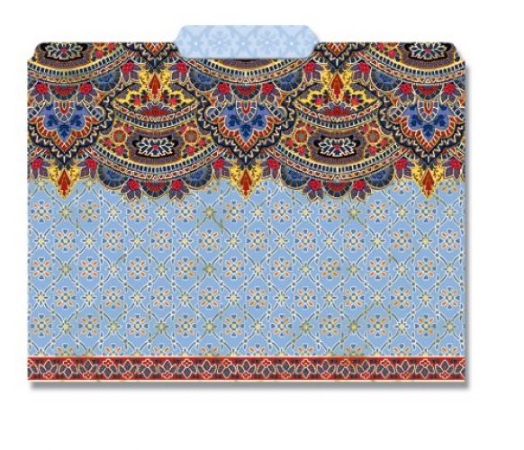 Punch Studios Paisley Lavender File Decorative Folders