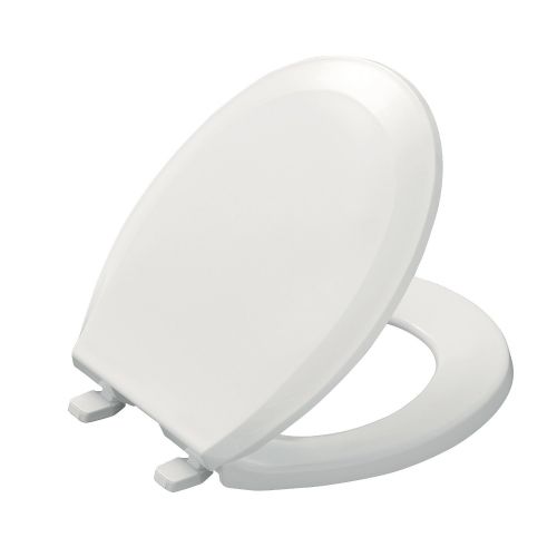 KOHLER K-4662-0 Lustra Round Closed-Front Toilet Seat, White