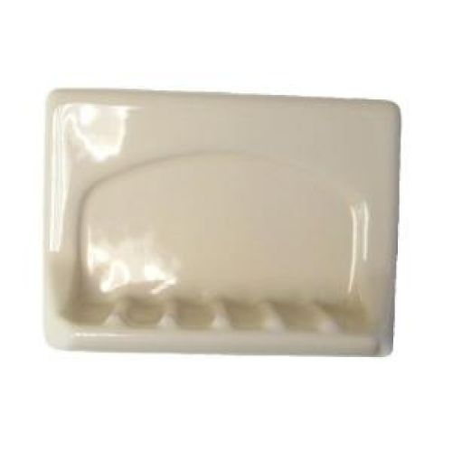 Lenape Wall-Mounted Bone Ceramic Tub Soap Dish