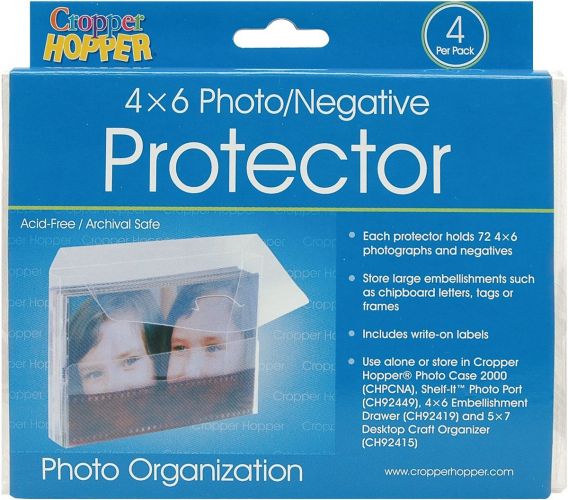 Advantus Cropper Hopper Photo/Negative Organizer 4-Pack, Frost