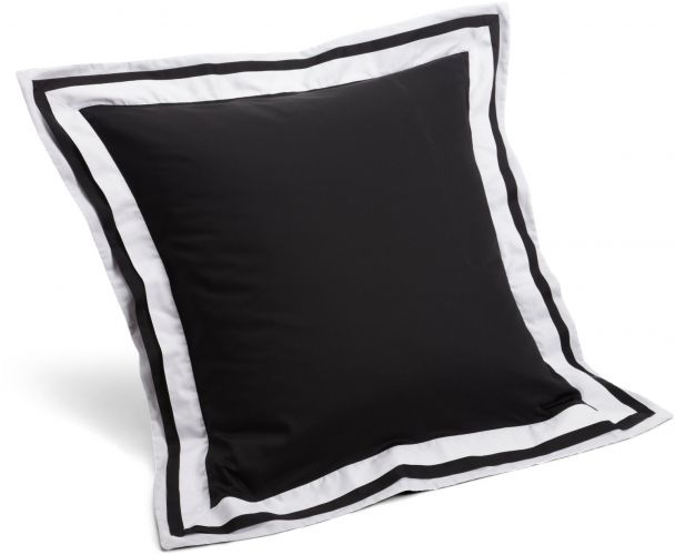 Pinzon Hotel Banded 100-Percent Egyptian Cotton Sateen Sham, Black