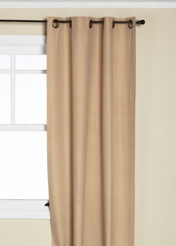 Eclipse Microfiber Grommet Blackout Window Panel, Beige