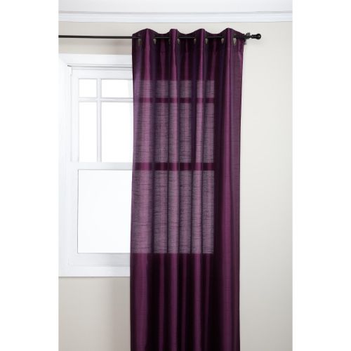 Stylemaster Tribeca Faux Silk Grommet Panel, Amethyst