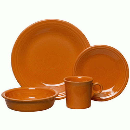 Fiesta 4-Piece Place Setting, Tangerine