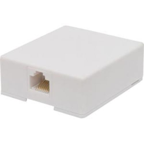 GE White RJ45 Surface Mount Network Jack