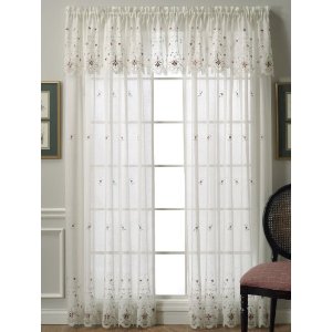 Today's Curtain Sunshine Semi Sheer Reverse Embroidery Panel