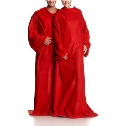 Pike Street Fleece Cuddly Wrap, Red, Set of 2