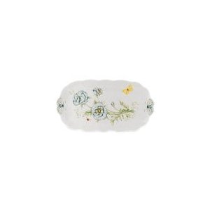 Lenox Butterfly Meadow Bone Porcelain Oblong Sandwich Tray