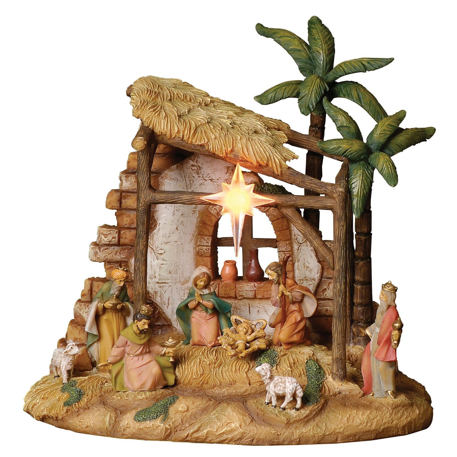 Fontanini by Roman Lighted Nativity Musical 8-Inch