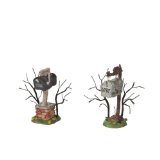 Department 56 Original Snow Village Halloween Spooky Mailboxes Accessory Set of 2