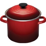 Le Creuset Enamel-on-Steel 6-Quart Covered Stockpot, Cherry