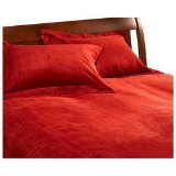 Microsuede King 3-piece Duvet Set, Brick