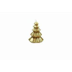 Tag Holiday Shimmer Trees Tiered Tree Candle, Gold, 6.875-Inches Tall x 5-Inches Diameter