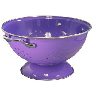 Calypso Basics 3 Quart powder coated Colander, Purple