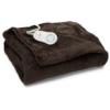 Sunbeam Royal Elegance Microplush Throw, Walnut