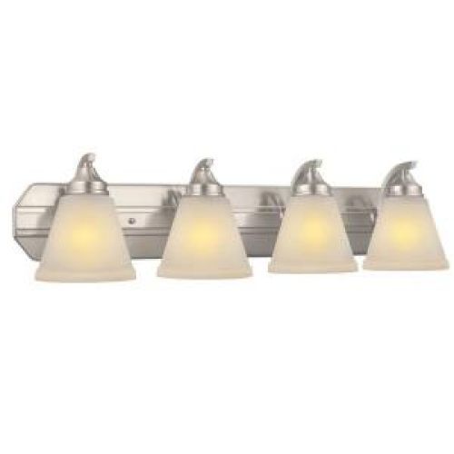 Hampton Bay 4-Light Brushed Nickel Bath Light