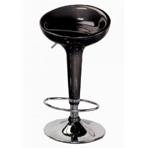 LumiSource Scooper Hydraulic Barstool, Black