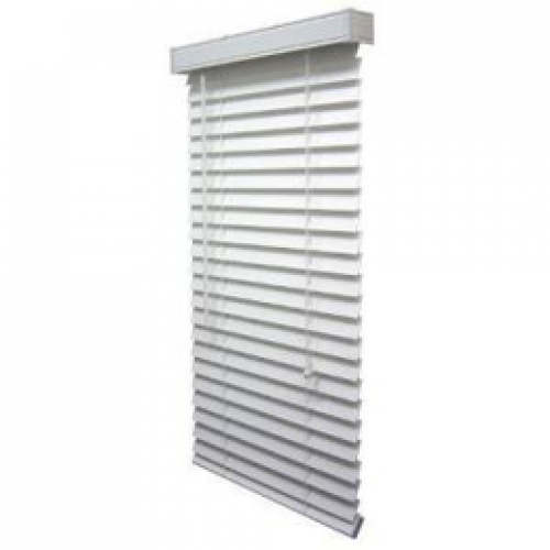 GrandWood 2 Inch Plantation Style Faux Wood Blinds, 23" X 64"