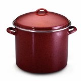 Paula Deen Enamel on Steel 16 Quart Stockpot, Red