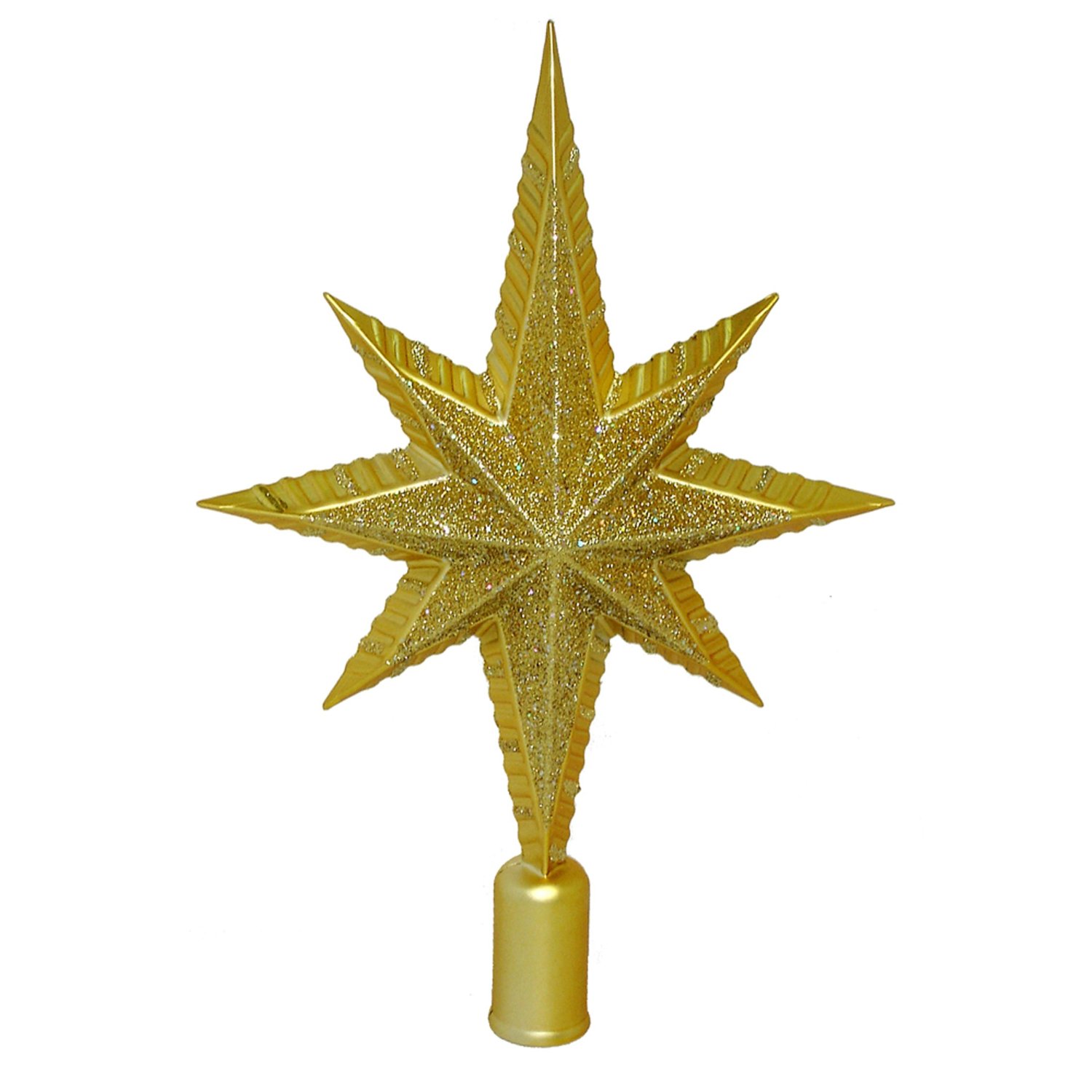 Barcana 12-Inch Shatterproof Gold Northern Star Christmas Tree Topper